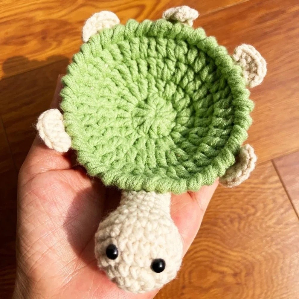 Water Dish Reptile - Porta-copos de crochê divertido em forma