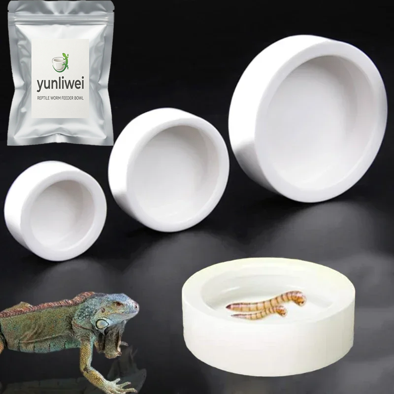 Water Dish Reptile - Tigela de Cerâmica Antiescapulagem para Répteis,