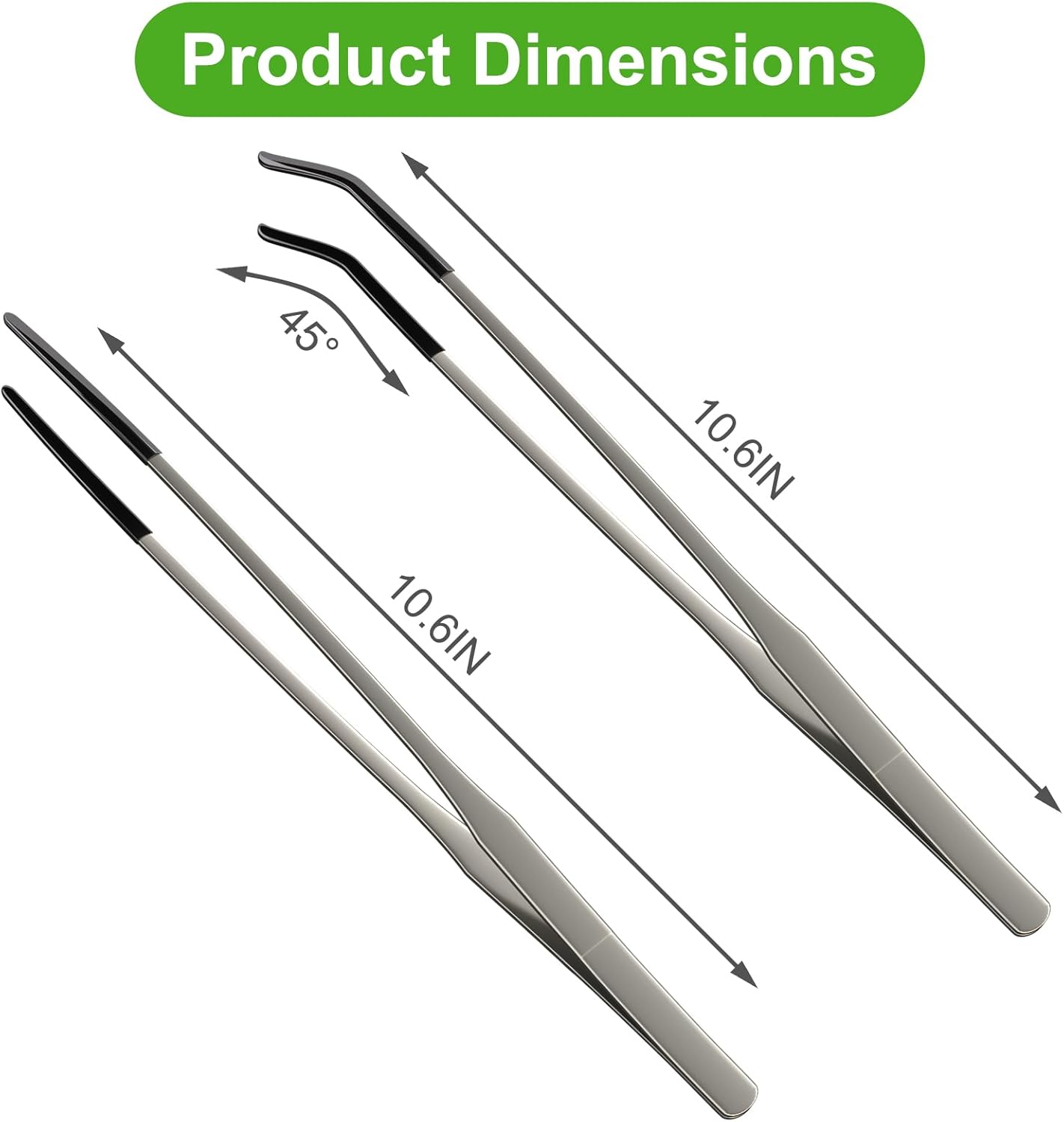 2 Peças de Pinças Extralongas  - Feeding Tong Stainless avaliação e preço